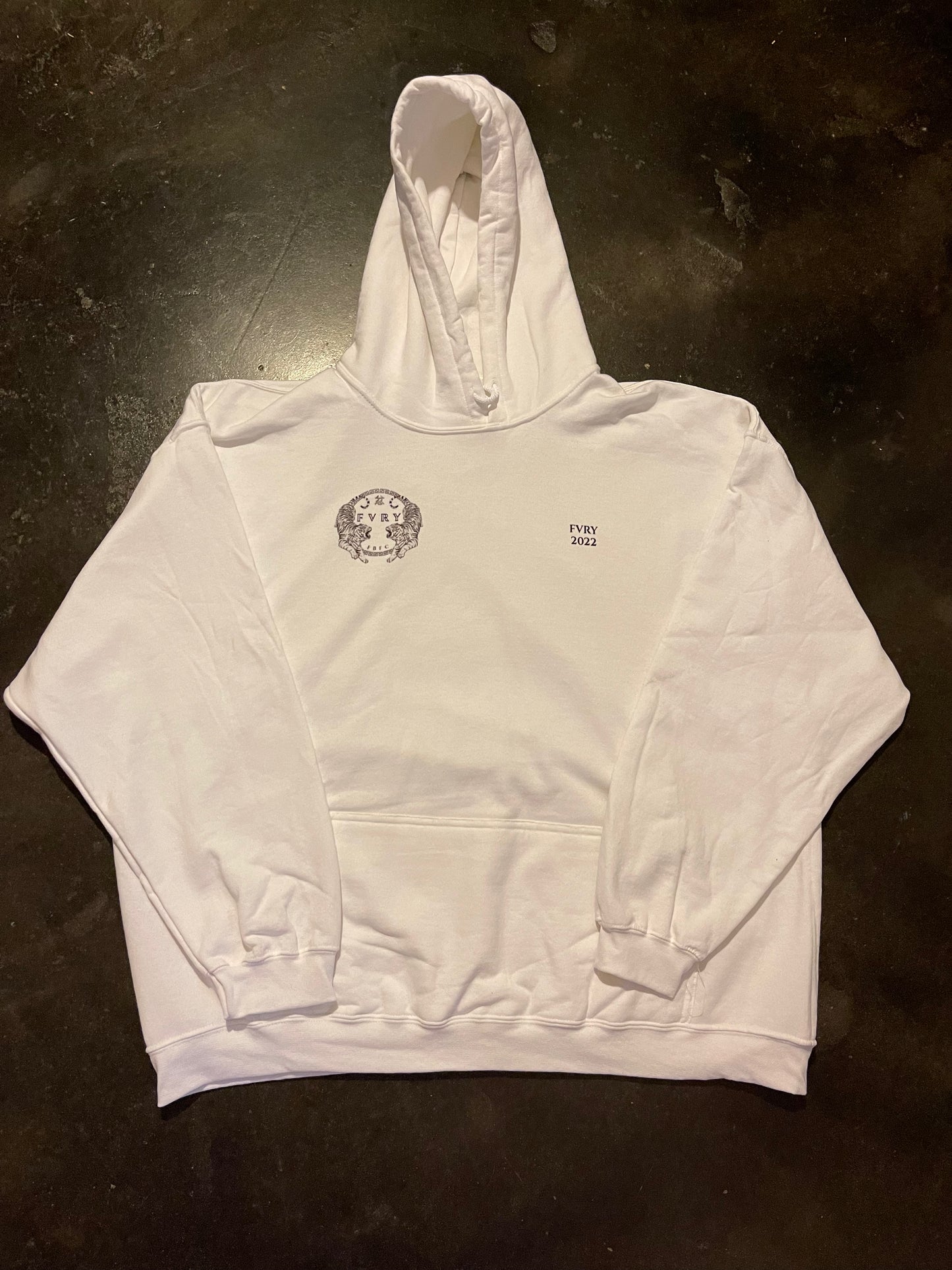 "VIN BLOODED" HOODIE-WHITE