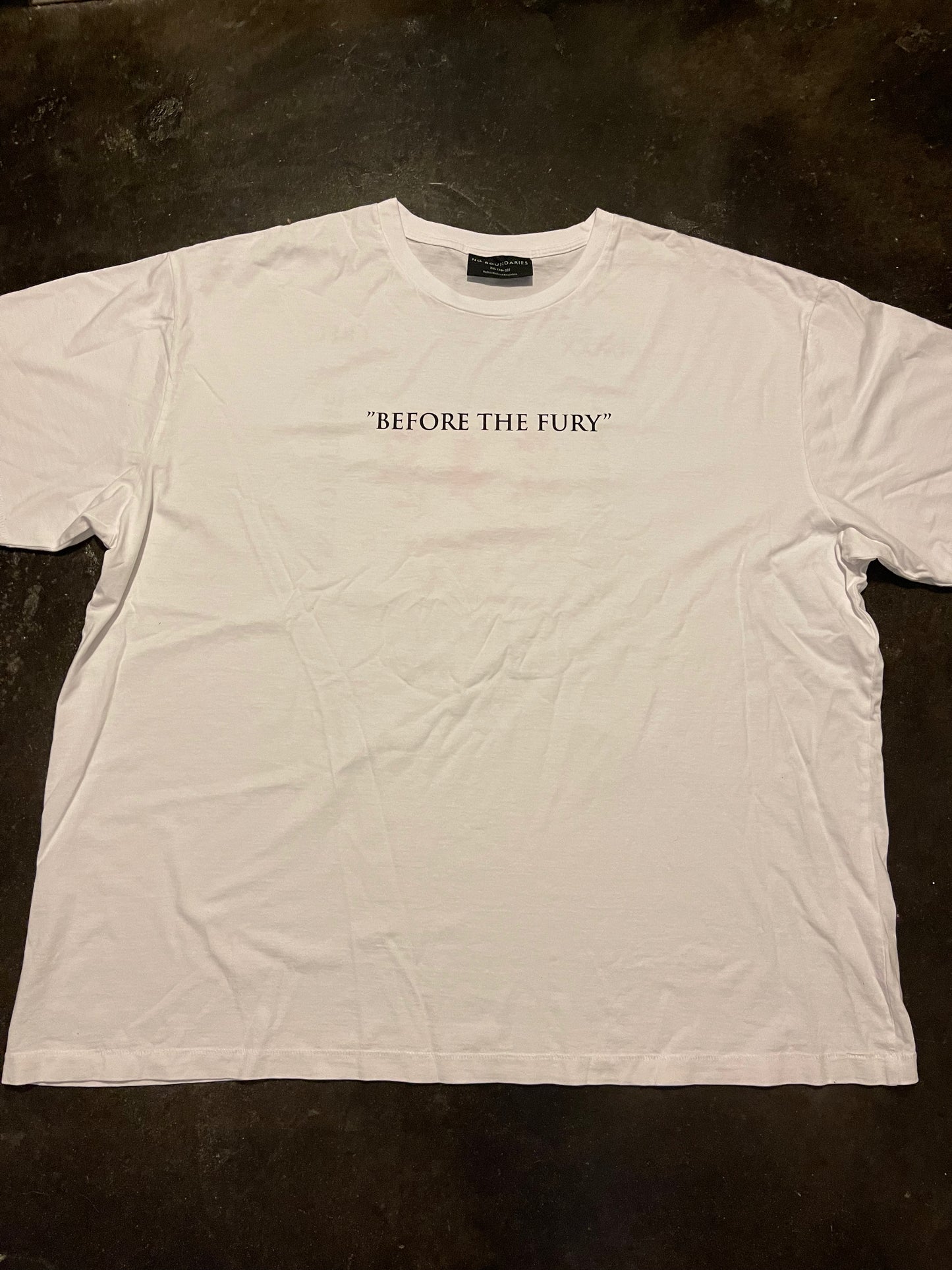 “BEFORE THE FURY”- Oversized Pump Cover (White)