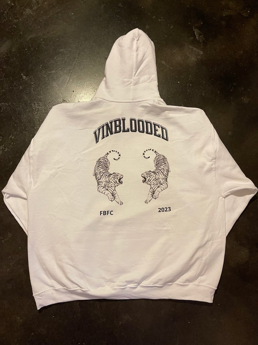 "VIN BLOODED" HOODIE-WHITE